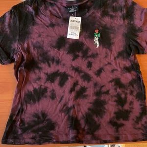 Zumiez long crop tie die tee